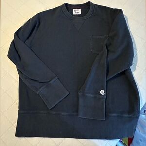 TODD SNYDER x Champion Men's Dark Blue Crewneck Sweater